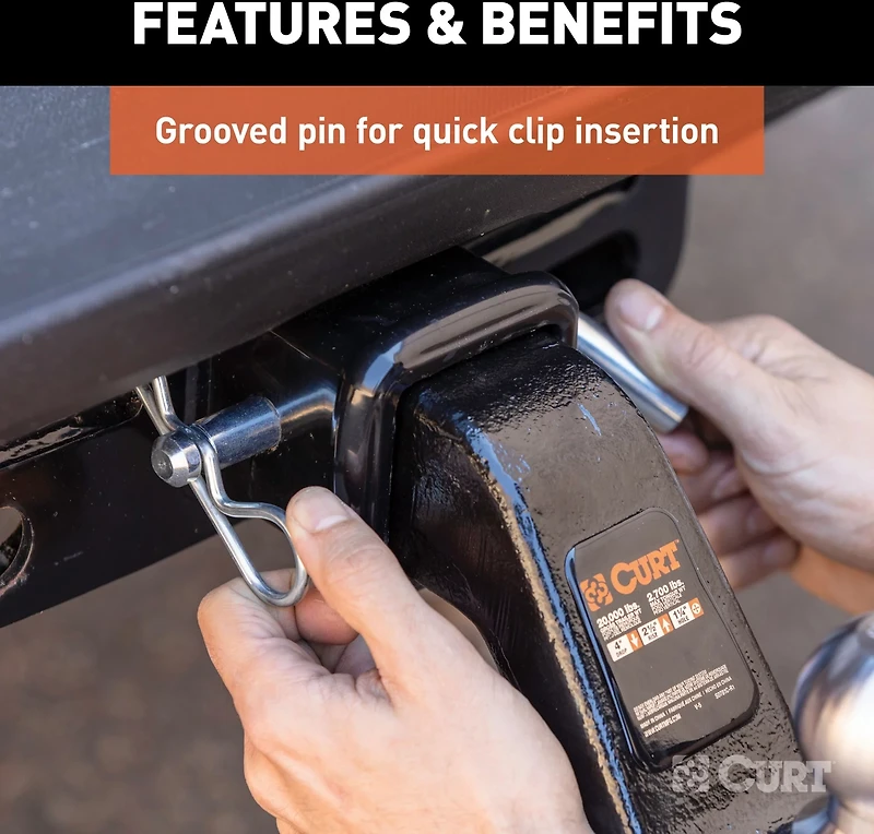 CURT Heavy-Duty 5/8 in Hitch Pin with Groove