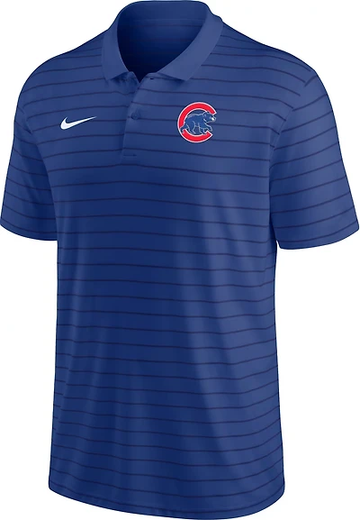 Nike Men's Chicago Cubs Authentic Collection Dri-FIT Victory Striped Polo Shirt