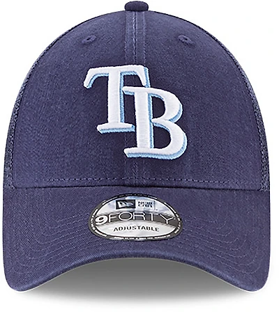 New Era Men's Tampa Bay Rays Team Adjustable 9FORTY Trucker Cap