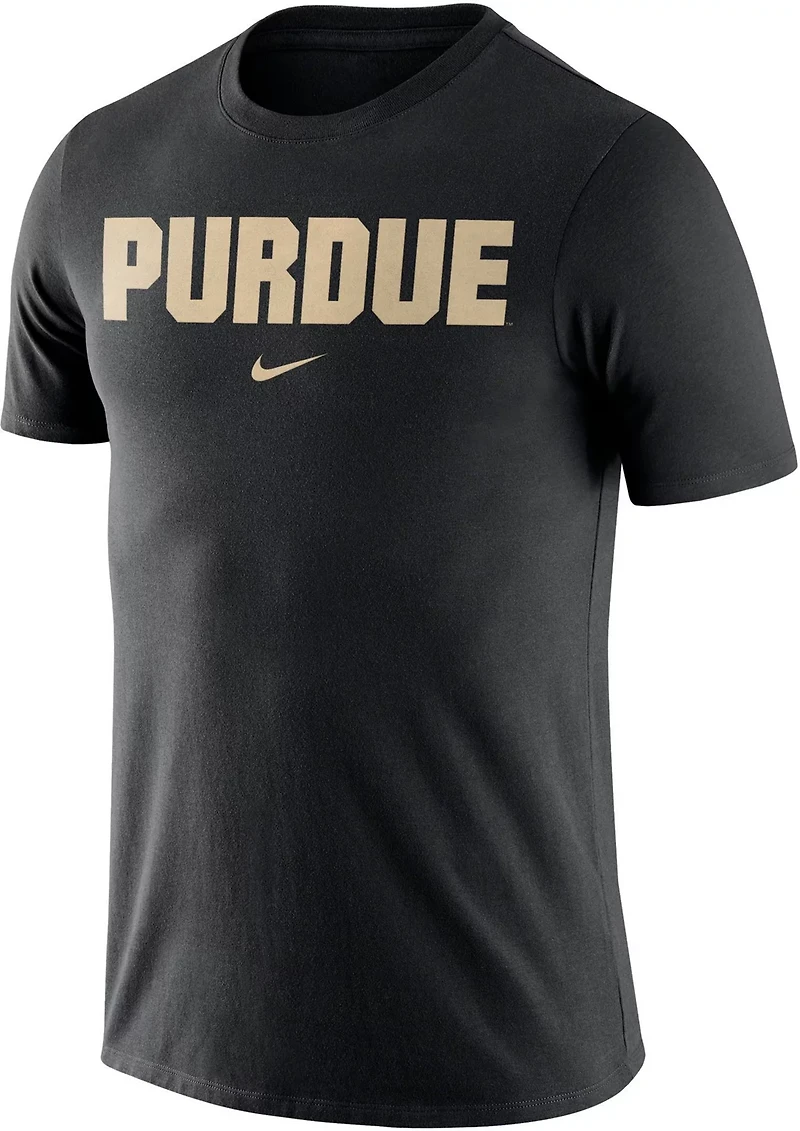 Nike Men's Purdue University Essential Wordmark Short Sleeve Shirt