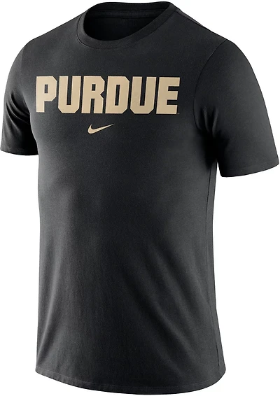 Nike Men's Purdue University Essential Wordmark Short Sleeve Shirt