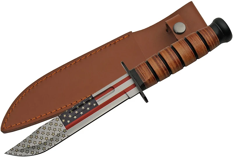Rite Edge Combat Ready WWII Flag Fighter Knife