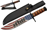 Rite Edge Combat Ready Flying US Flag Bowie Knife