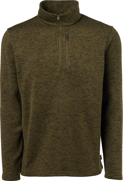 Magellan Outdoors Men's Hickory Canyon Slub Sweater Fleece 1/4 Zip Top