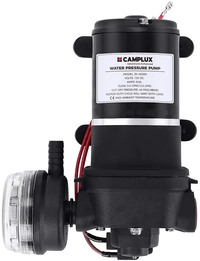 CampLux 12V DC 3.3 GPM Water Pressure Diaphragm Pump