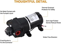 CampLux 12V DC 3.3 GPM Water Pressure Diaphragm Pump