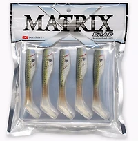 Dockside Bait & Tackle Matrix X-Shad 3 Unrigged Plastic Swimbaits 5-Pack