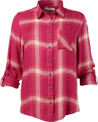 Magellan Outdoors Women's Willow Creek Plaid Long Sleeve Shirt