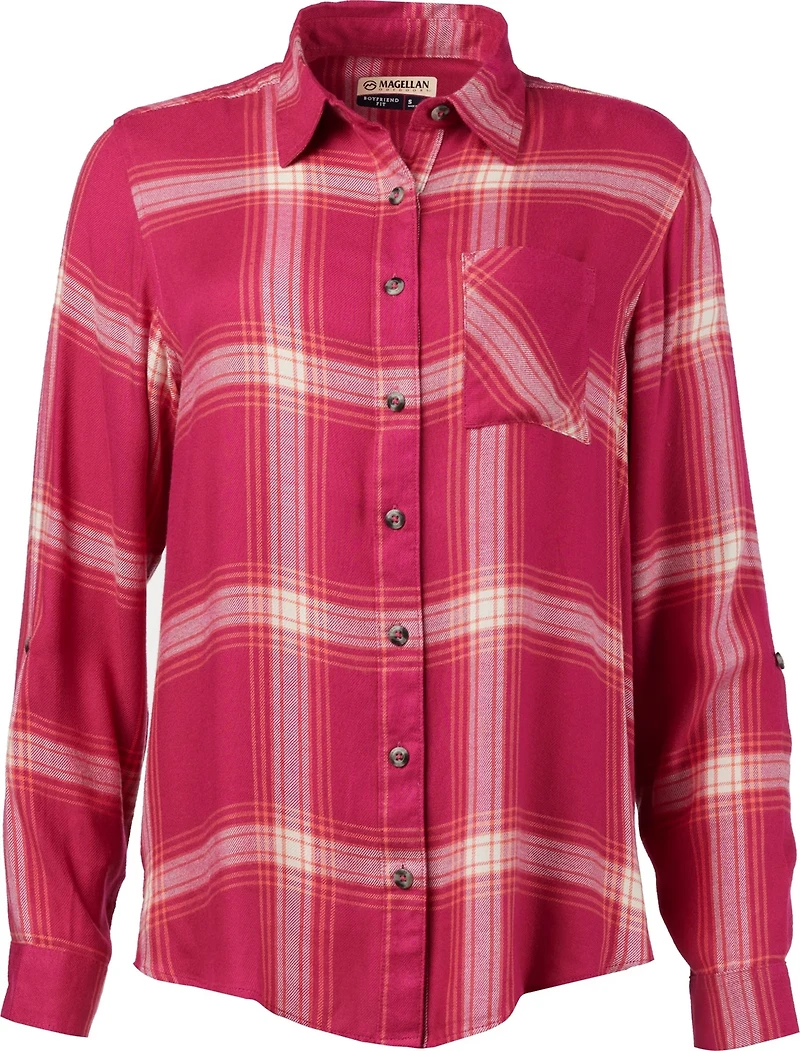 Magellan Outdoors Women's Willow Creek Plaid Long Sleeve Shirt