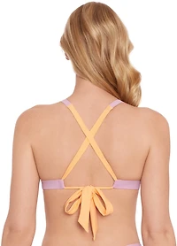 Salt + Cove Juniors' X-Back Triangle Solid Bikini Top