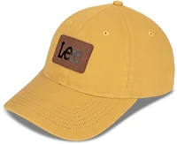 Lee Men's Faux Leather Debossed Patch Dad Cap