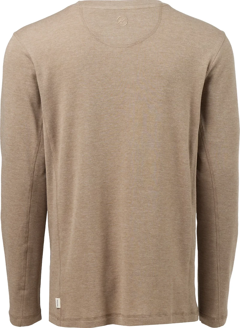 Magellan Outdoors Men's Base Camp Thermal Heathered Long Sleeve Henley Top