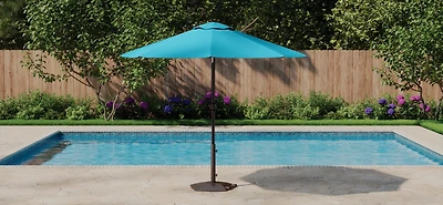 Mosaic Round 9 ft Patio Market Solid Umbrella