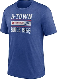 Nike Men’s Atlanta Braves Cooperstown Local Stack Short Sleeve Tri-Blend T-shirt