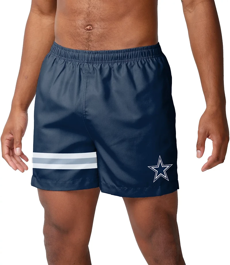 FOCO Men's Dallas Cowboys Team Stripe Swim Trunks 5.5