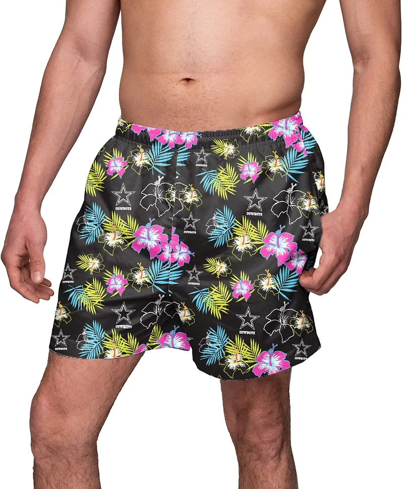 FOCO Men's Dallas Cowboys Neon Swim Trunks 5.5