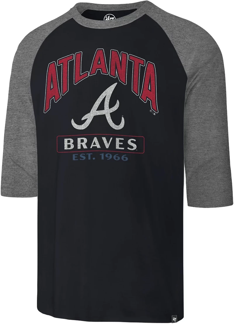 '47 Men's Atlanta Braves Tracer Franklin Raglan Short Sleeve T-shirt