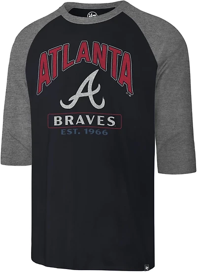 '47 Men's Atlanta Braves Tracer Franklin Raglan Short Sleeve T-shirt