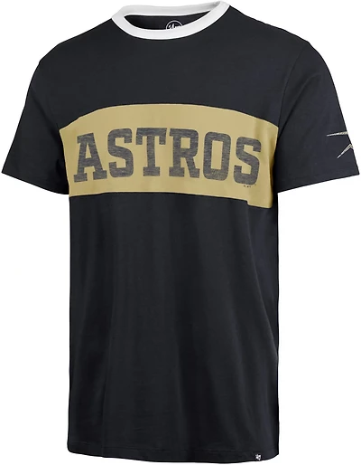 '47 Men's Houston Astros Vintage Double Header Closer Parker T-shirt