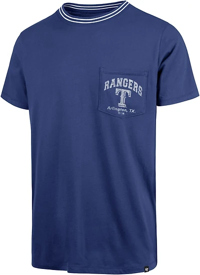 '47 Men's Texas Rangers Top Line Stewart Short Sleeve T-shirt