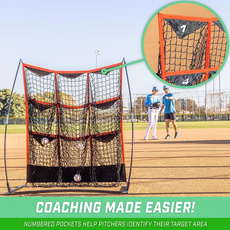 GoSports 9 Pocket Strike Zone Pitching Net