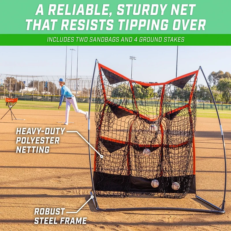 GoSports 9 Pocket Strike Zone Pitching Net