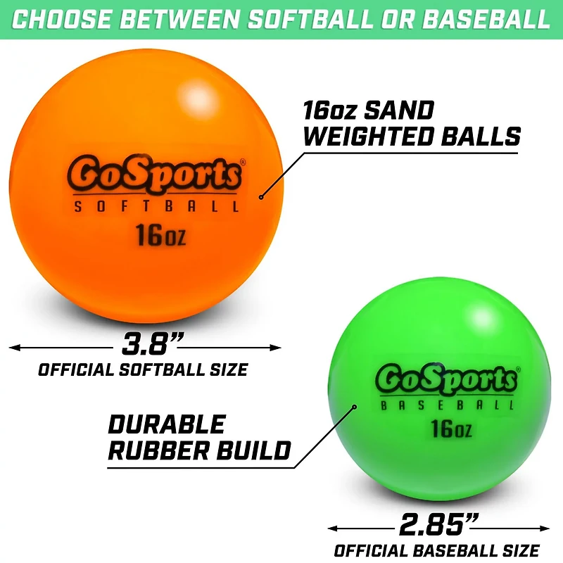 GoSports Weighted Baseballs 6-Pack
