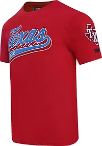 Pro Standard Men's Texas Rangers Script Tail T-shirt