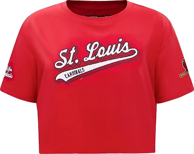 Pro Standard Women's St. Louis Cardinals Script Tail Boxy T-shirt