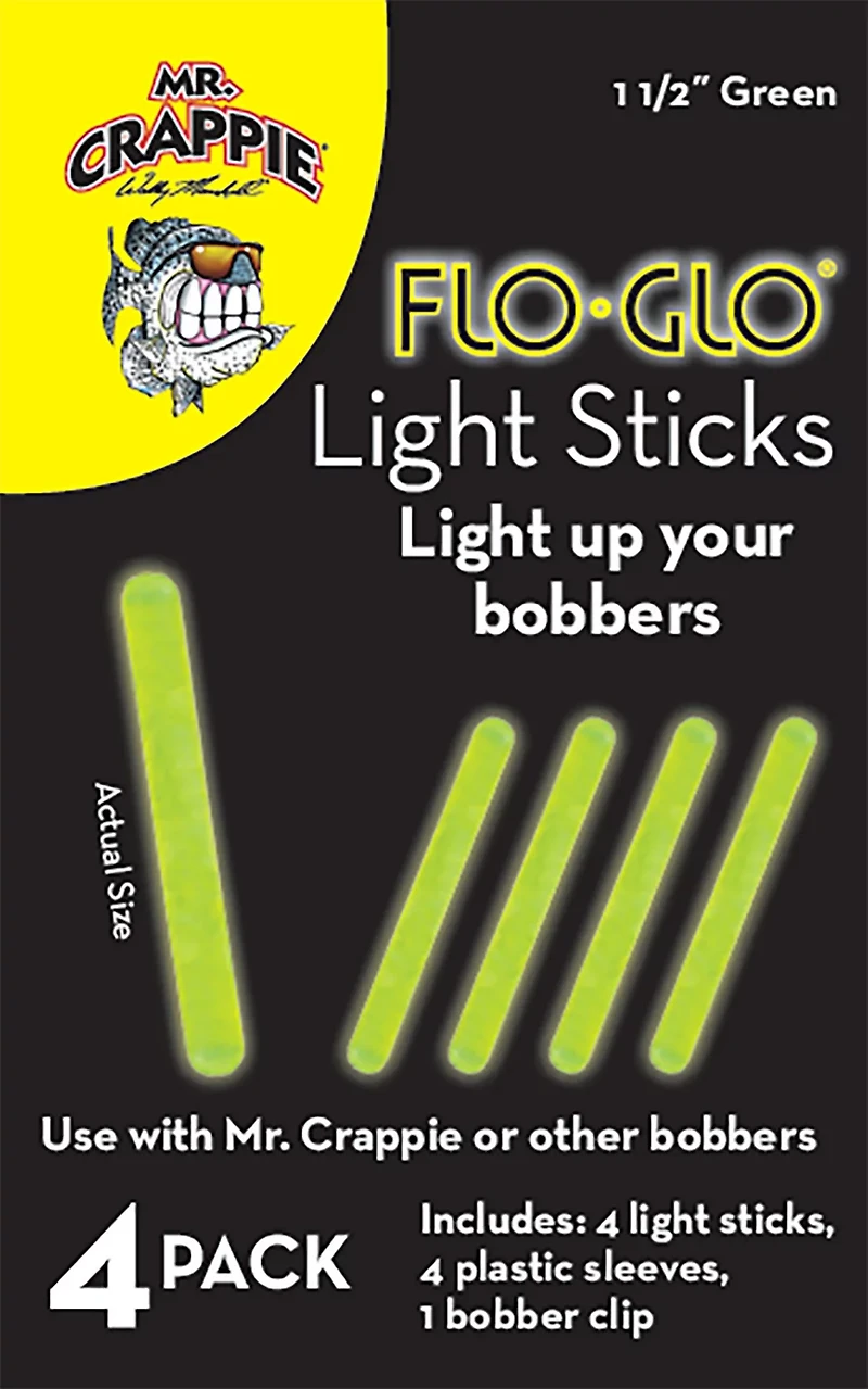Mr. Crappie Flo Glo Light Sticks 4-Pack