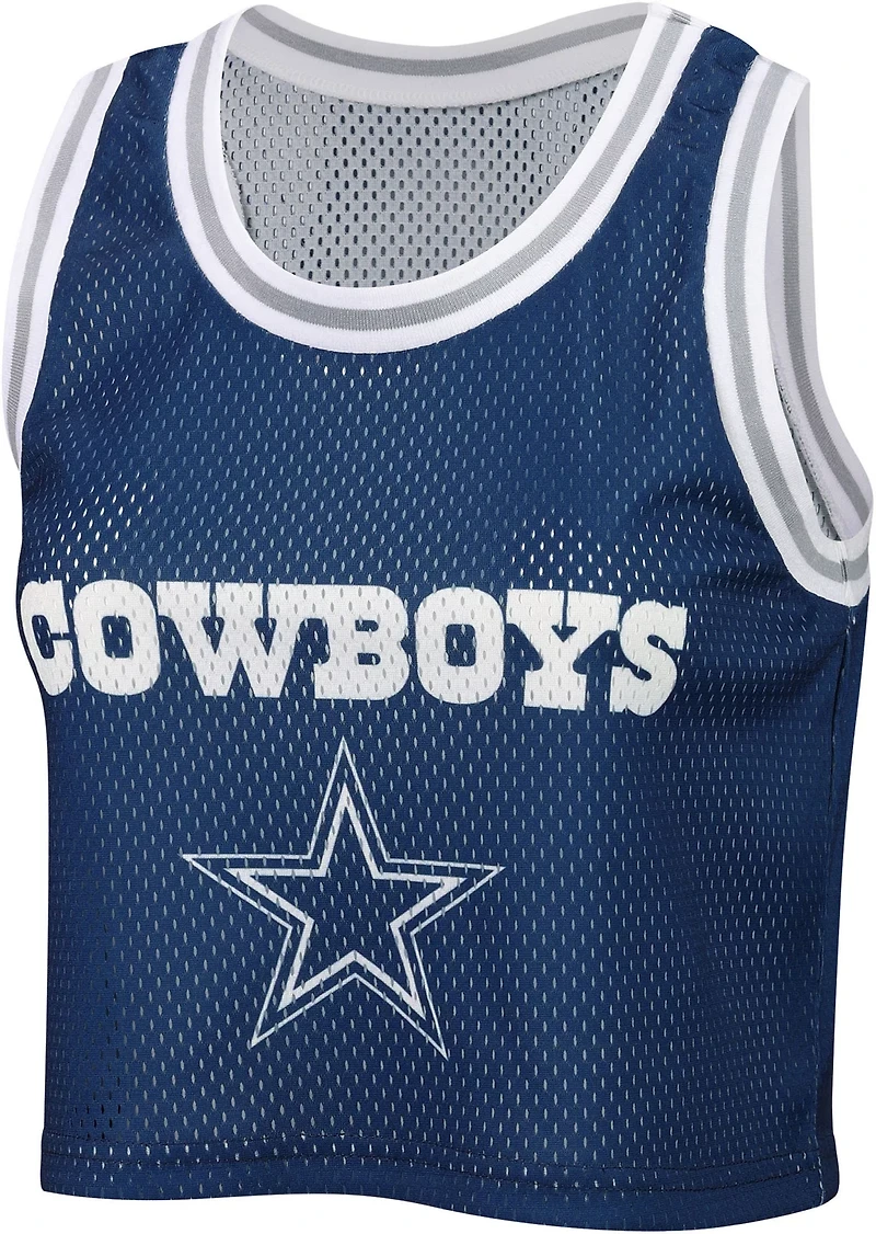 FOCO Women's Dallas Cowboys Crop Mesh Jersey Tank