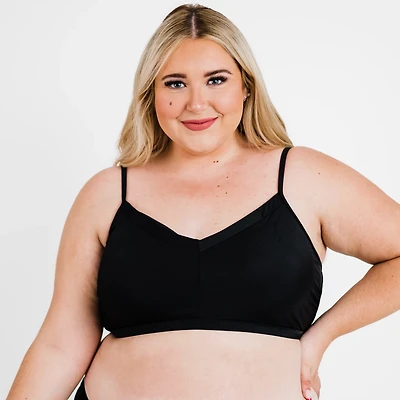 Calypsa Women's Plus Adjustable Strap Swim Bra