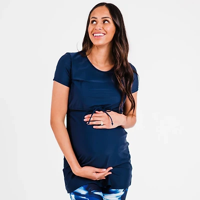 Calypsa Women's Nikki Nursing and Maternity Plus-Size Swim Tunic