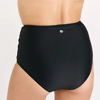 Calypsa Women's High-Waisted Bikini Bottom with Front Tie