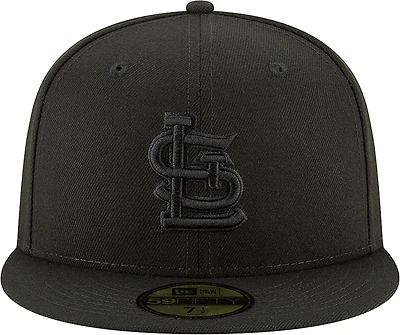 New Era St. Louis Cardinals Black on Black Fitted 59FIFTY Cap
