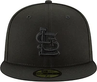 New Era St. Louis Cardinals Black on Black Fitted 59FIFTY Cap