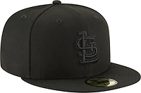 New Era St. Louis Cardinals Black on Black Fitted 59FIFTY Cap