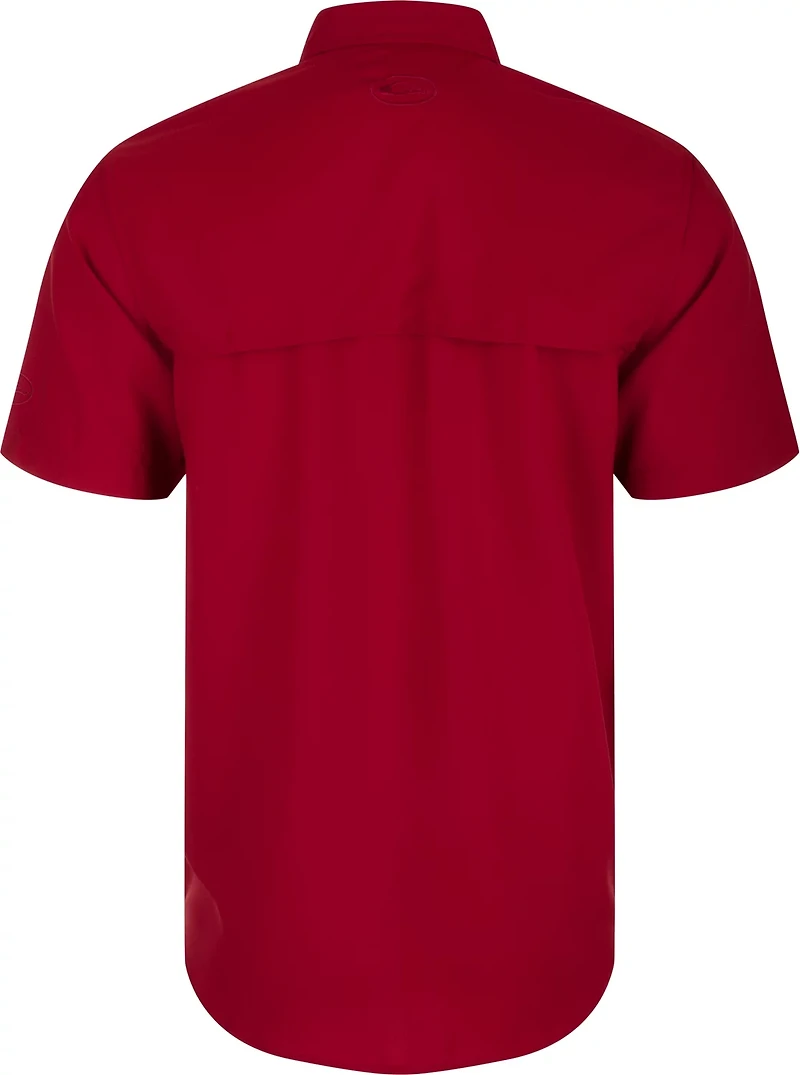 Drake Waterfowl Men's University of South Carolina Frat Dobby Solid Short Sleeve Shirt