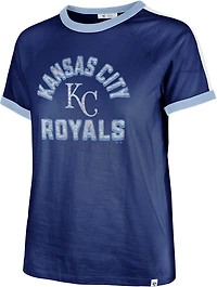 '47 Women's Kansas City Royals Double Header Sweet Heat Peyton Short Sleeve T-shirt