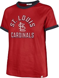'47 Women's St. Louis Cardinals Double Header Sweet Heat Peyton Short Sleeve T-shirt