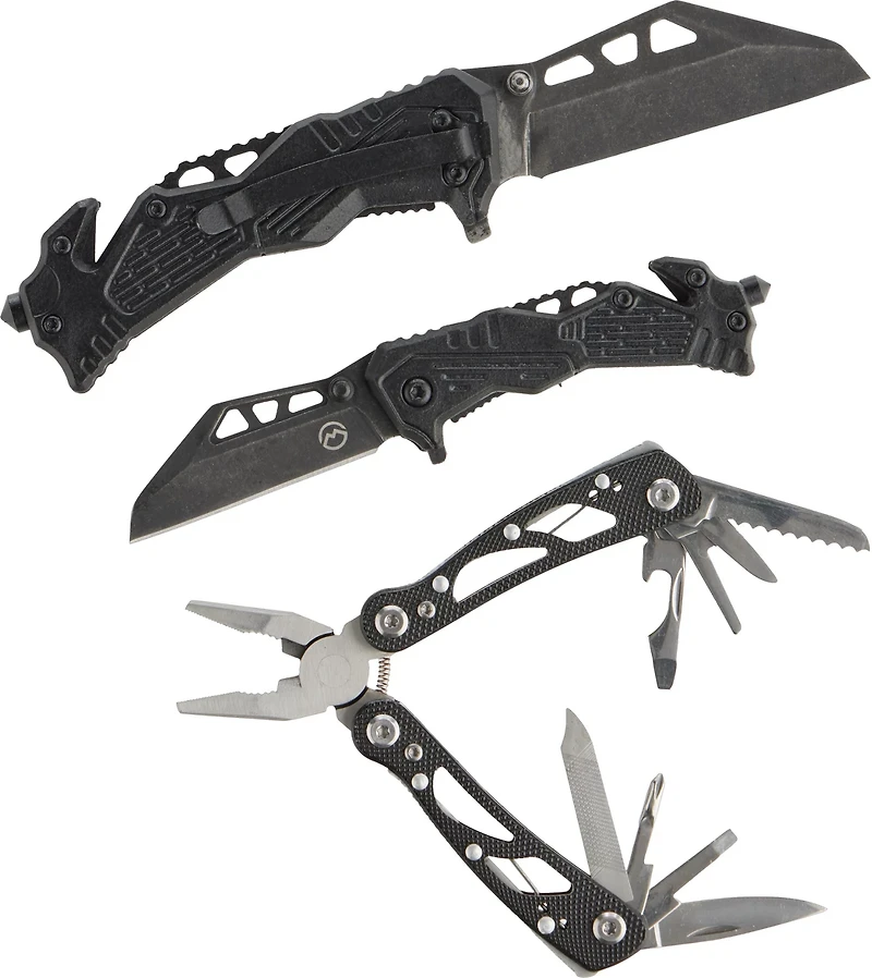 Magellan Outdoors 2-Piece Folding Knife and 12-in-1 Multi-Tool Set