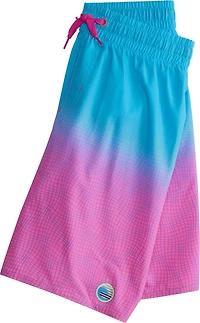 Laguna Boys' Grid Check Volley Swim Shorts 7