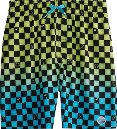 Laguna Boys' 8-14 Checked Out Volley Swimsuit