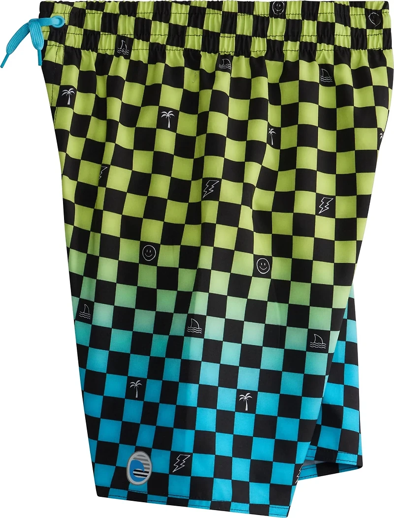 Laguna Boys' 8-14 Checked Out Volley Swimsuit