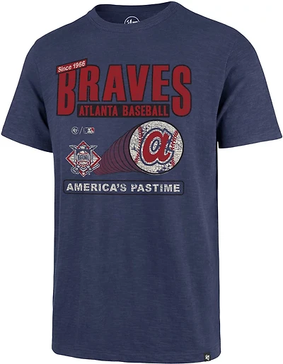 '47 Men's Atlanta Braves Vintage Pastime Scrum Short Sleeve T-shirt