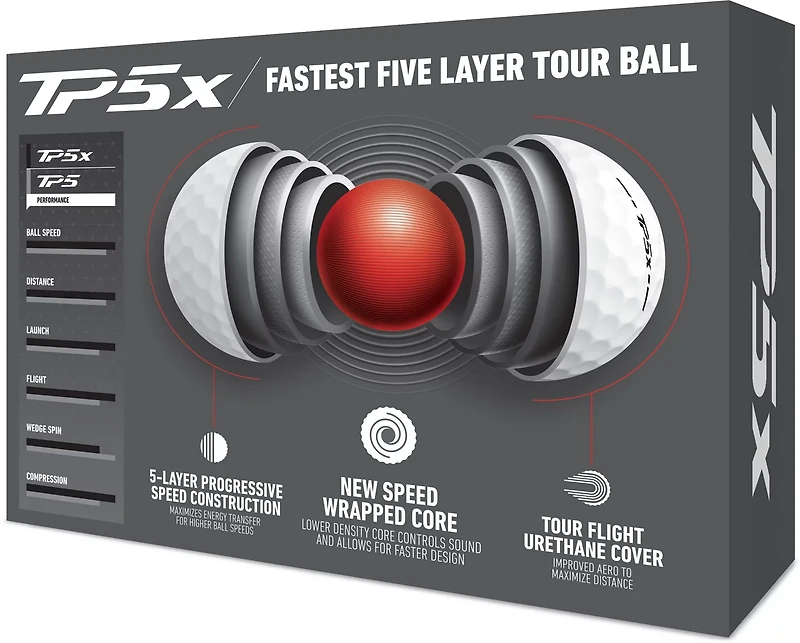 TaylorMade 2024 TP5 Golf Balls 12-Pack