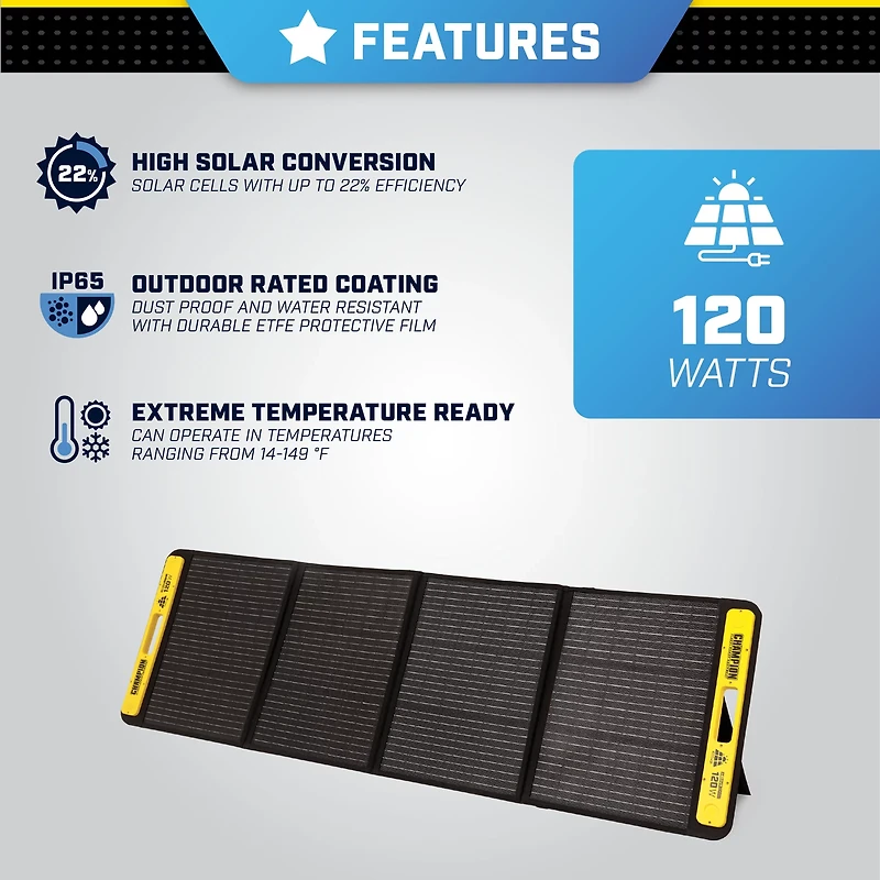 Champion 120 W Portable Solar Panel