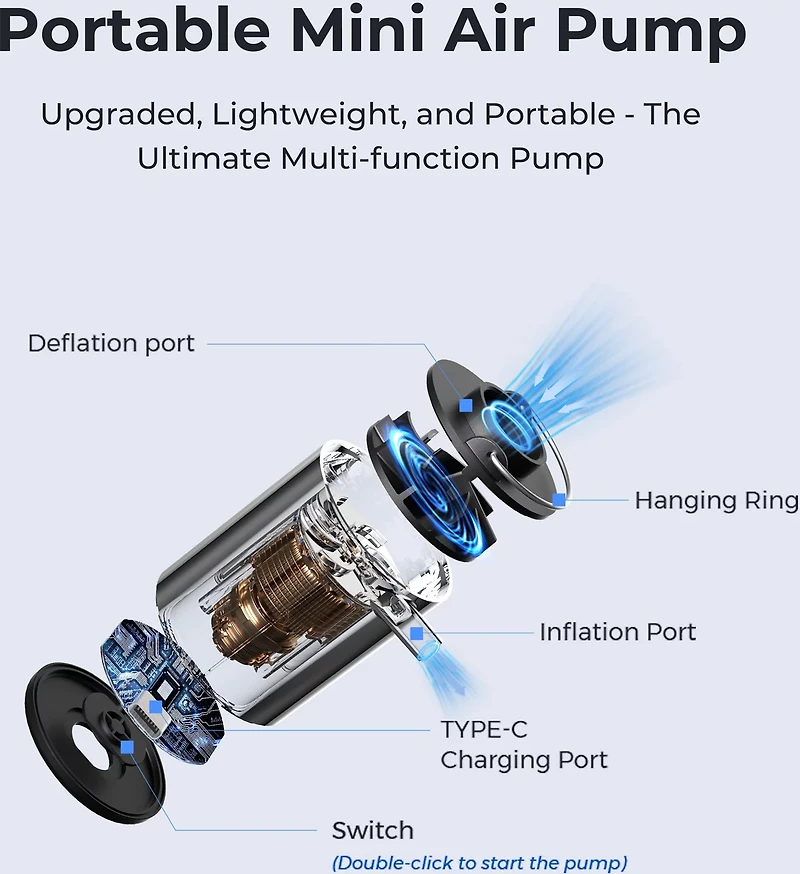 Flextail Mini Portable Battery Powered Tiny Pump