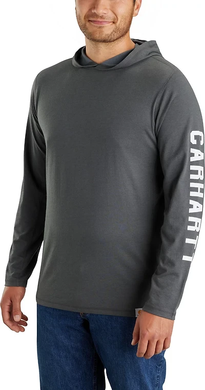 Carhartt Men's Force Relaxed Fit Midweight Logo Graphic Hooded Long Sleeve T-shirt