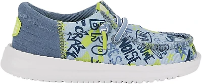 HEYDUDE Toddler Boys' Wally Funk Graffiti Mix Shoes